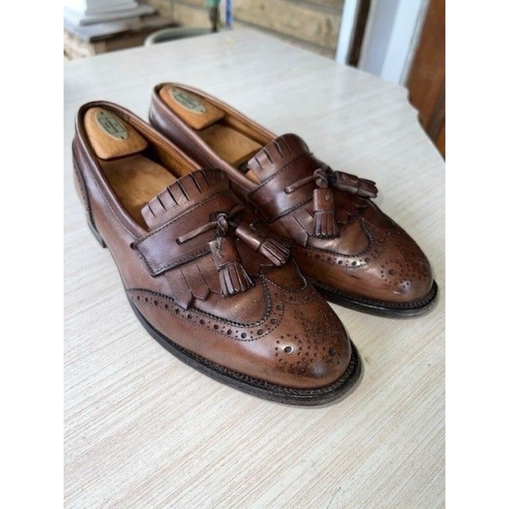 Alden 612 Walnut Brown Brogue Kiltie Tassel Loafers Rare Men’s Size 9.5B/D